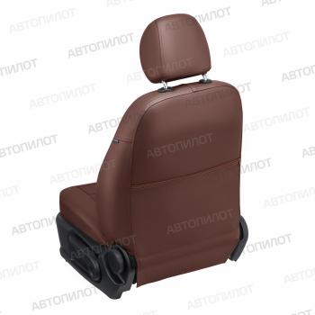 12 999 р. Чехлы на сиденья Экокожа (9 мест сплош. экокожа) Автопилот Volkswagen Transporter T5 дорестайлинг (2003-2009) (темно-коричневый)  с доставкой в г. Керчь. Увеличить фотографию 5