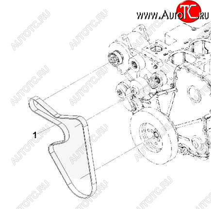 1 259 р. Ремень 8PK1727 6BT, ISLe 3911620 CUMMINS 14278  с доставкой в г. Керчь