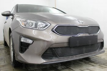 2 999 р. Защитная сетка в бампер (низ, ячейка 3х7 мм) Alfeco Стандарт  KIA Ceed  3 CD (2018-2025) универсал, хэтчбэк (Чёрная)  с доставкой в г. Керчь. Увеличить фотографию 5