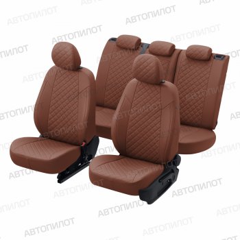 14 249 р. Чехлы сидений (экокожа) Автопилот Ромб  Great Wall Wingle 7 (2018-2023) пикап (коричневый)  с доставкой в г. Керчь. Увеличить фотографию 6