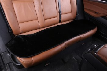 Квадраты на заднее сиденье (короткий ворс искусственный мех ) Автопилот  (черный)