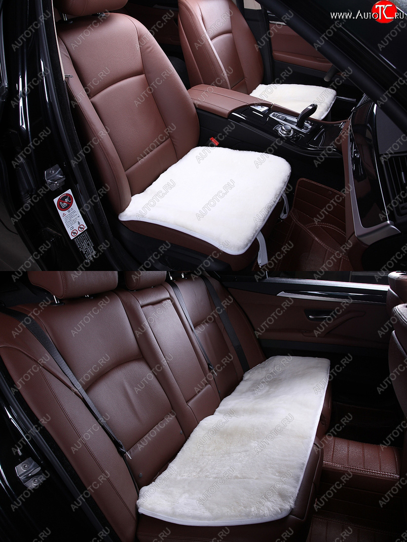 2 399 р. Комплект квадратов (короткий ворс искусственный мех) Автопилот   (белый)  с доставкой в г. Керчь