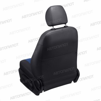 14 249 р. Чехлы на сиденья Алькантара ромб (40/60 экокожа) Автопилот  Chery Tiggo 4 - Tiggo 7 PRO (черный/синий)  с доставкой в г. Керчь. Увеличить фотографию 4
