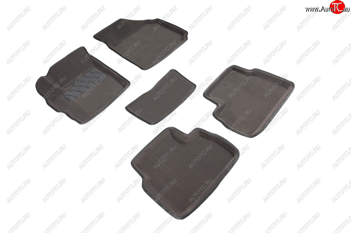 5 499 р. Комплект ковриков салона (ворсовые, 3D) SEINTEX  Daewoo Matiz ( M200,  M250) (2005-2015) дорестайлинг, рестайлинг (Серый)  с доставкой в г. Керчь
