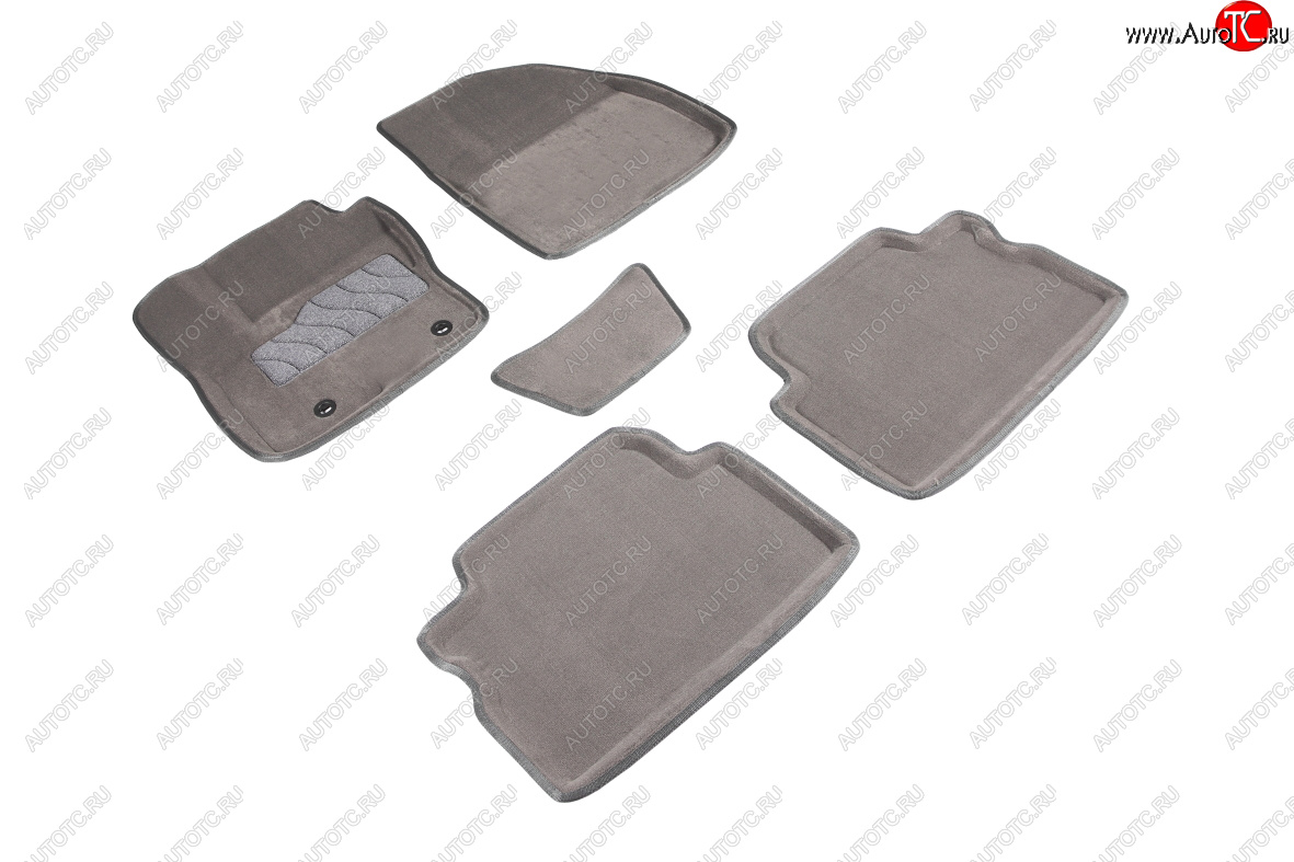 7 049 р. Комплект ковриков салона (ворсовые, 3D) SEINTEX  Ford Kuga  1 (2008-2013) (Серый)  с доставкой в г. Керчь