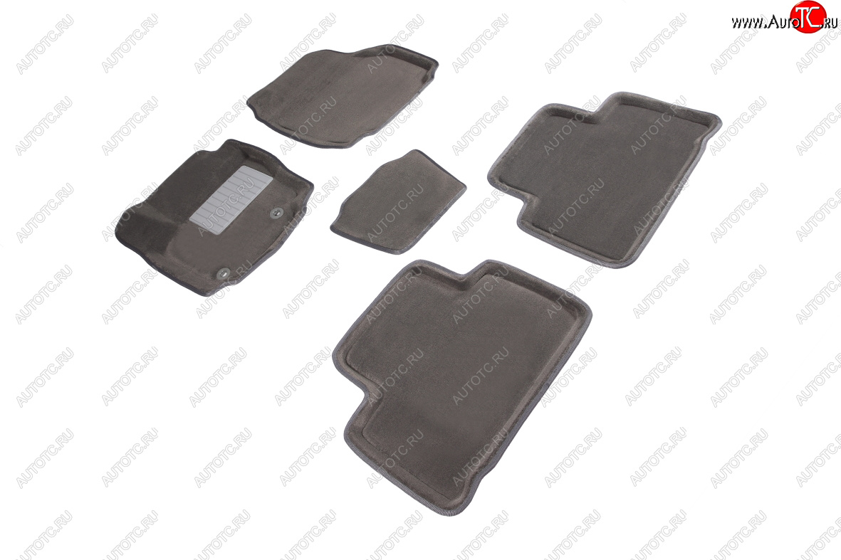 7 049 р. Комплект ковриков салона (ворсовые, 3D) SEINTEX Ford S-Max 1 рестайлинг (2010-2015) (Серый)  с доставкой в г. Керчь