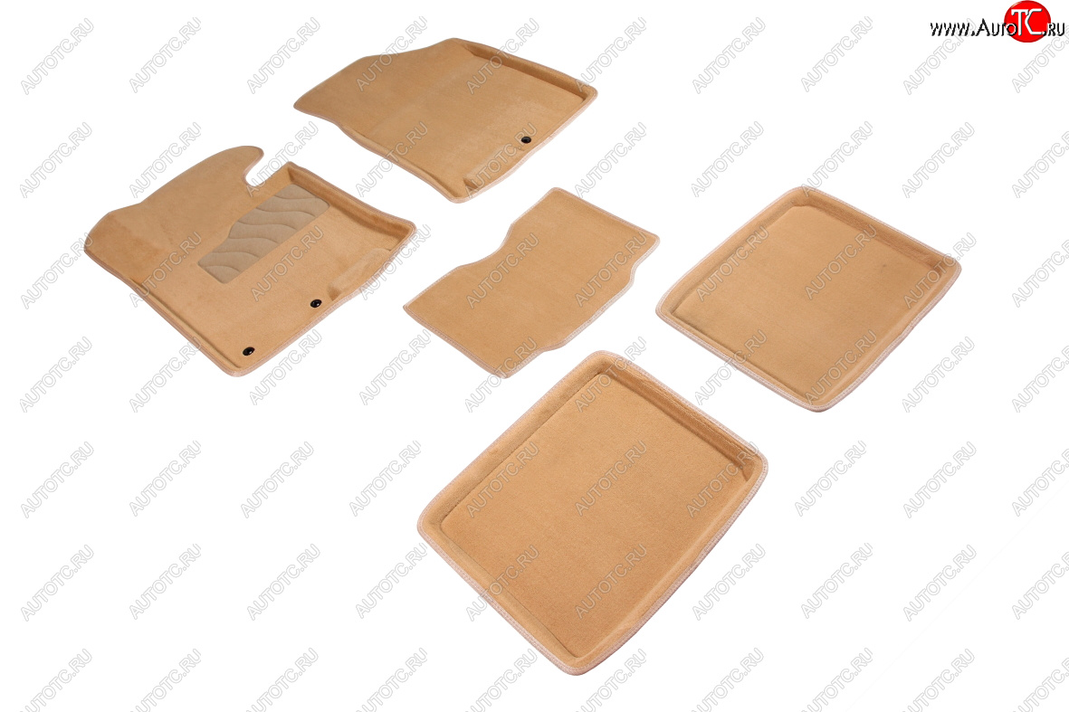7 649 р. Комплект ковриков салона (ворсовые, 3D) SEINTEX  Hyundai I40  1 VF (2011-2019) дорестайлинг седан, дорестайлинг универсал, рестайлинг седан, рестайлинг универсал (Бежевый)  с доставкой в г. Керчь