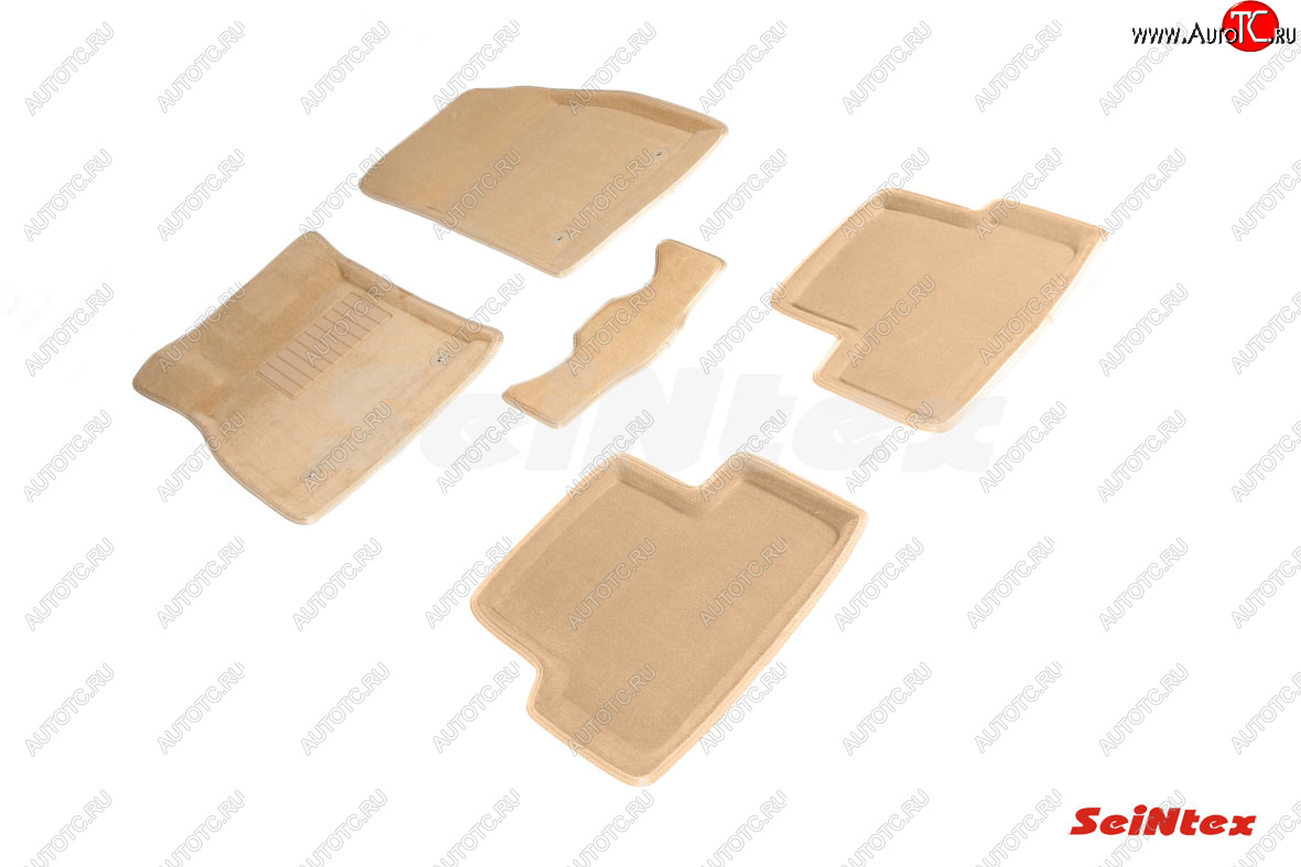6 699 р. Комплект ковриков салона (ворсовые, 3D) SEINTEX Opel Astra J хэтчбек 5 дв.  рестайлинг (2012-2017) (Бежевый)  с доставкой в г. Керчь