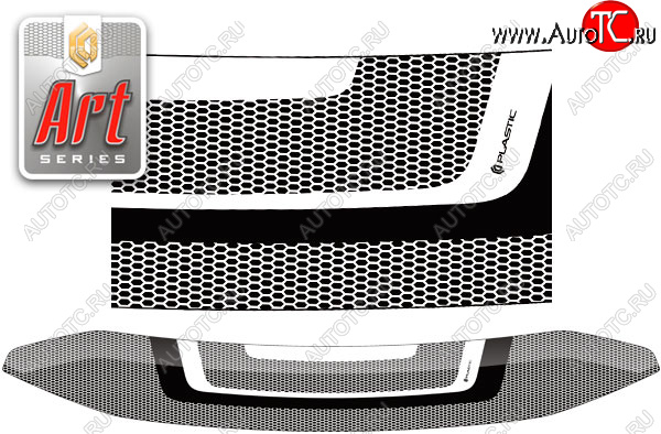 2 699 р.  Дефлектор капота CA-Plastic  Volkswagen Multivan  T5 (2009-2015) рестайлинг (Серия Art серебро)  с доставкой в г. Керчь
