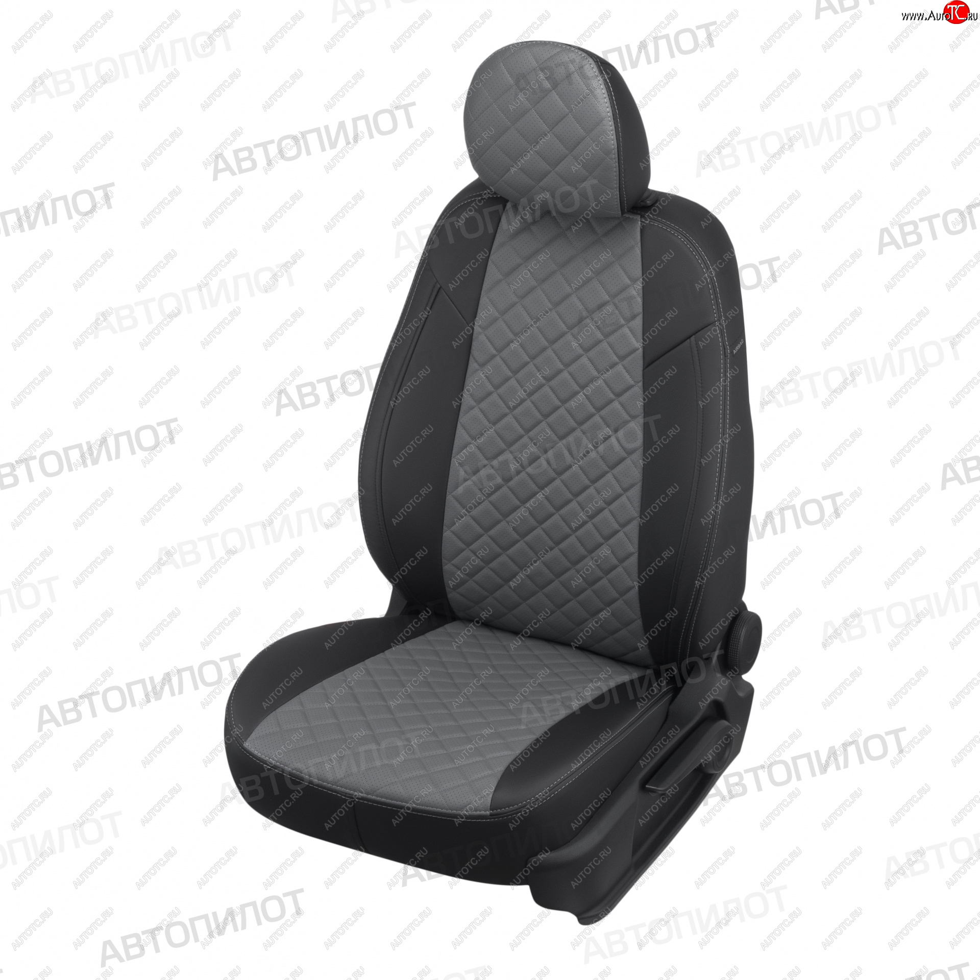 14 249 р. Чехлы сидений (экокожа) Автопилот Ромб  BMW X2  F39 (2017-2023) (черный/серый)  с доставкой в г. Керчь