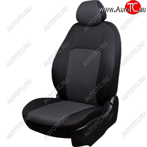 5 599 р. Комплект чехлов для сидений (РЗСиС 60/40 жаккард) Дублин Lord Autofashion Chevrolet Niva 2123 рестайлинг (2009-2020) (серый, вставка Сеул серая, строчка серая)  с доставкой в г. Керчь