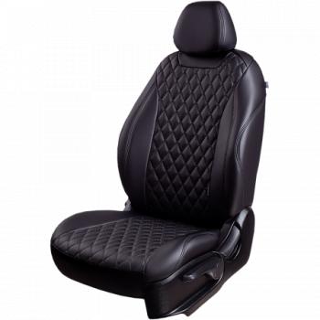 Комплект чехлов для сидений (РЗС 40/60 3П Орегон) БАЙРОН Lord Autofashion KIA Ceed  3 CD (2018-2025) универсал, хэтчбэк (черный, вставка черная, строчка черная)