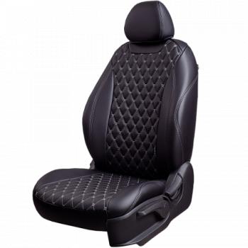 Комплект чехлов для сидений (РЗС 40/60 +подл. 3П Орегон) БАЙРОН СТ Lord Autofashion KIA Cerato  4 BD (2021-2025) рестайлинг седан (черный, вставка черная, строчка темно-серая)