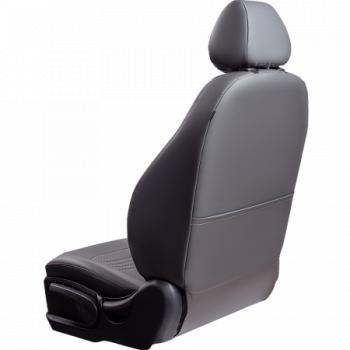 9 449 р. Комплект чехлов для сидений (РЗС 40/60 3Г Илана+Орегон) ТУРИН СТ Lord Autofashion KIA Rio 4 FB дорестайлинг седан (2016-2020) (серый, вставка серая, строчка серая)  с доставкой в г. Керчь. Увеличить фотографию 3