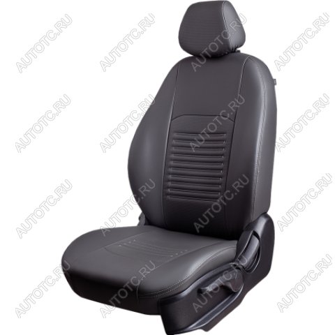 9 449 р. Комплект чехлов для сидений (РЗС 40/60 3Г Илана+Орегон) ТУРИН СТ Lord Autofashion KIA Rio 4 FB дорестайлинг седан (2016-2020) (серый, вставка серая, строчка серая)  с доставкой в г. Керчь