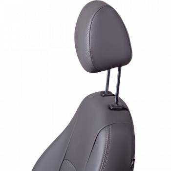 9 449 р. Комплект чехлов для сидений (РЗС 40/60 3Г Илана+Орегон) ТУРИН СТ Lord Autofashion KIA Rio 4 FB дорестайлинг седан (2016-2020) (серый, вставка серая, строчка серая)  с доставкой в г. Керчь. Увеличить фотографию 4