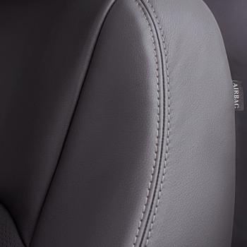 9 449 р. Комплект чехлов для сидений (РЗС 40/60 3Г Илана+Орегон) ТУРИН СТ Lord Autofashion KIA Rio 4 FB дорестайлинг седан (2016-2020) (серый, вставка серая, строчка серая)  с доставкой в г. Керчь. Увеличить фотографию 2
