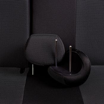 5 549 р. Комплект чехлов для сидений (ЦЗС Жаккард) Дублин Lord Autofashion  Лада Нива 4х4  2121 (1977-2019) 3 дв. дорестайлинг (черный, вставка Ёж белая)  с доставкой в г. Керчь. Увеличить фотографию 8