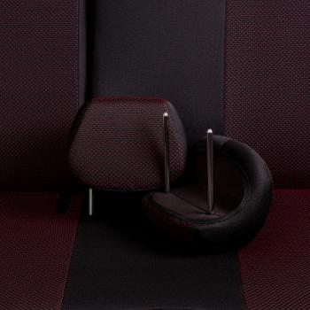 5 299 р. Комплект чехлов для сидений (ЦЗС Жаккард) Дублин Lord Autofashion  Лада нива 4х4  2131 (2019-2025) 5 дв. 1-ый рестайлинг, Урбан 5 дв. рестайлинг, (Legend) 5 дв. 2-ой рестайлинг (черный, вставка Ёж красная)  с доставкой в г. Керчь. Увеличить фотографию 9