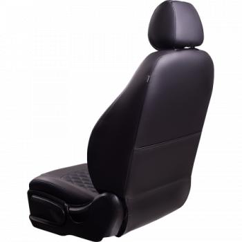 9 449 р. Комплект чехлов для сидений (к.Drive Active РЗСиС 60/40 3Г Илана+Орегон) ТУРИН ст РОМБ Lord Autofashion  Лада Гранта FL ( 2191,  2190,  2194,  2192) (2018-2025) лифтбэк рестайлинг, седан рестайлинг, универсал рестайлинг, хэтчбек рестайлинг (черный, вставка черная+синяя, строчка синяя)  с доставкой в г. Керчь. Увеличить фотографию 5
