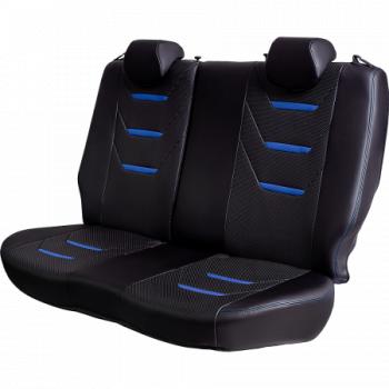 7 999 р. Комплект чехлов для сидений (РЗС 60/40+подлок. 3Г Орегон) ТУРИН-2 Lord Autofashion  Nissan Qashqai  2 (2013-2022) J11 дорестайлинг, J11 рестайлинг (черный, вставка черная+синяя, строчка синяя)  с доставкой в г. Керчь. Увеличить фотографию 7