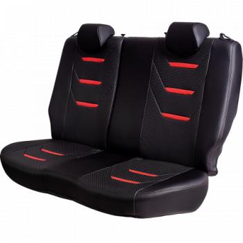 7 999 р. Комплект чехлов для сидений (к.Ambition РЗСиС 40/60 2 Г Орегон) ТУРИН-2 Lord Autofashion  Skoda Fabia  Mk2 (2007-2014) универсал дорестайлинг, хэтчбэк дорестайлинг, универсал рестайлинг, хэтчбэк рестайлинг (черная, вставка черная+красная, строчка красная)  с доставкой в г. Керчь. Увеличить фотографию 6