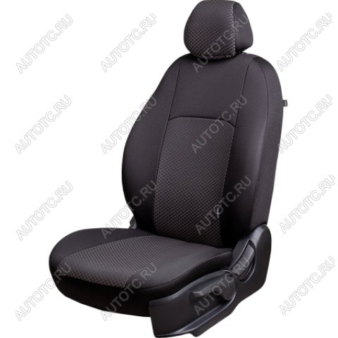 6 249 р. Комплект чехлов для сидений (РЗСиС 40/60 2П Жаккард) Дублин Lord Autofashion Skoda Octavia Tour A4 1U5 универсал дорестайлинг (1996-2000) (черный, вставка Стежок серая)  с доставкой в г. Керчь