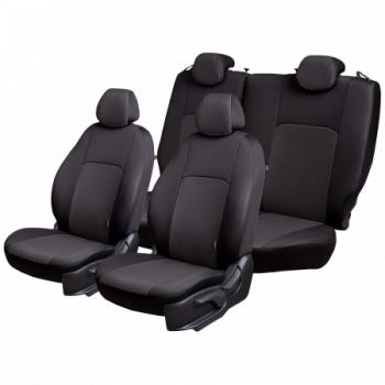 6 249 р. Комплект чехлов для сидений (РЗСиС 40/60 2П Жаккард) Дублин Lord Autofashion Skoda Octavia Tour A4 1U5 универсал дорестайлинг (1996-2000) (черный, вставка Стежок серая)  с доставкой в г. Керчь. Увеличить фотографию 2