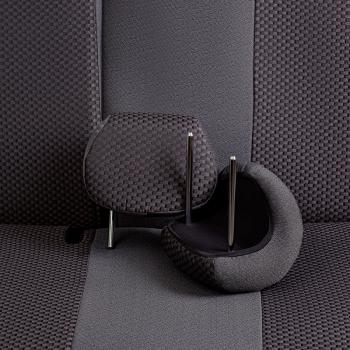4 649 р. Комплект чехлов для сидений (ЦЗС 2П+1Г Жаккард) Дублин Lord Autofashion Volkswagen Polo 5 хэтчбек рестайлинг (2015-2020) (серый, вставка Стежок серая)  с доставкой в г. Керчь. Увеличить фотографию 8
