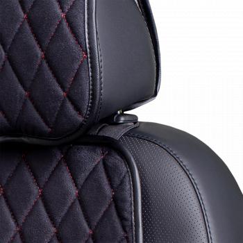 1 299 р. Накидка на сиденье (1 место Атланта) МОНРО ст РОМБ Lord Autofashion    с доставкой в г. Керчь. Увеличить фотографию 2