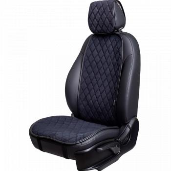 Накидка на сиденье (1 место Софа) МОНРО ст РОМБ Lord Autofashion  (черный, строчка черная)