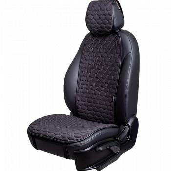 Накидка на сиденье (1 место Афины) МОНРО ст СОТА Lord Autofashion  (черный, строчка бежевая)