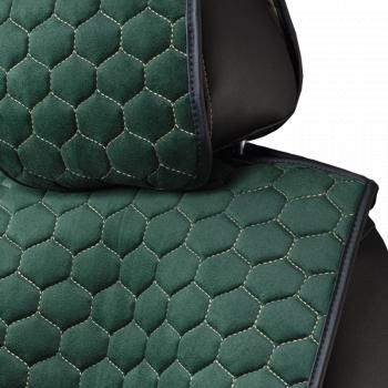 6 749 р. Накидка на сиденье (5 мест Афины) ТЕЙЛОР ст СОТА Lord Autofashion   (зеленый, строчка бежевая)  с доставкой в г. Керчь. Увеличить фотографию 3