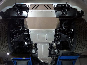 Защиты комплект (радиатор, картер, кпп, рк) ТСС Тюнинг Lexus LX570  J200 (2007-2022), Toyota Land Cruiser  200 (2015-2021) (алюминий 4 мм)