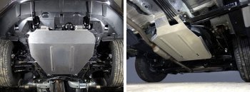 Защиты комплект (картера, бак) ТСС Тюнинг Mitsubishi ASX (2017-2020) 2-ой рестайлинг (алюминий 4мм)