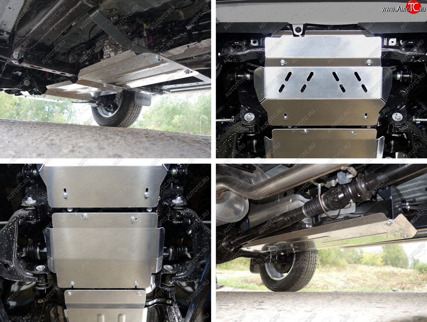26 599 р. Защиты комплект (радиатор, картер, кпп, рк, бак) ТСС Тюнинг  Toyota Hilux  AN120 (2017-2020) 1-ый рестайлинг (алюминий 4 мм)  с доставкой в г. Керчь
