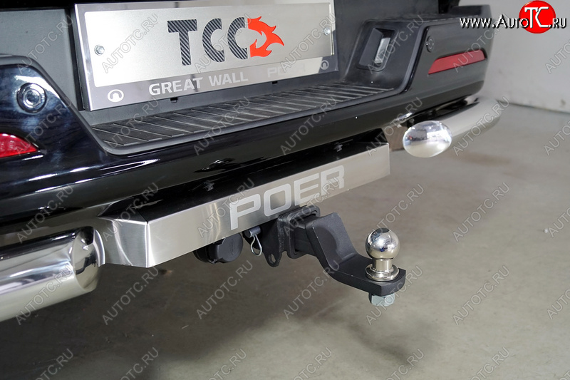 24 949 р. Фаркоп (тягово-сцепное устройство) TCC Тюнинг  Great Wall Poer (2021-2025) (оцинкованный, шар E нержавейка, надпись POER)  с доставкой в г. Керчь
