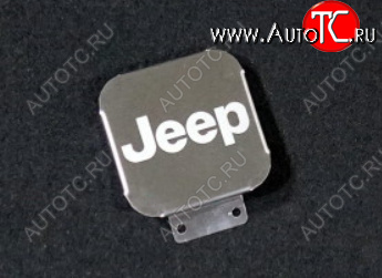 1 999 р. Заглушка на фаркоп с логотипом Jeep (на фаркопы TCC, нержавеющая сталь) TCC  Jeep Grand Cherokee  WK2 - Wrangler  JL  с доставкой в г. Керчь