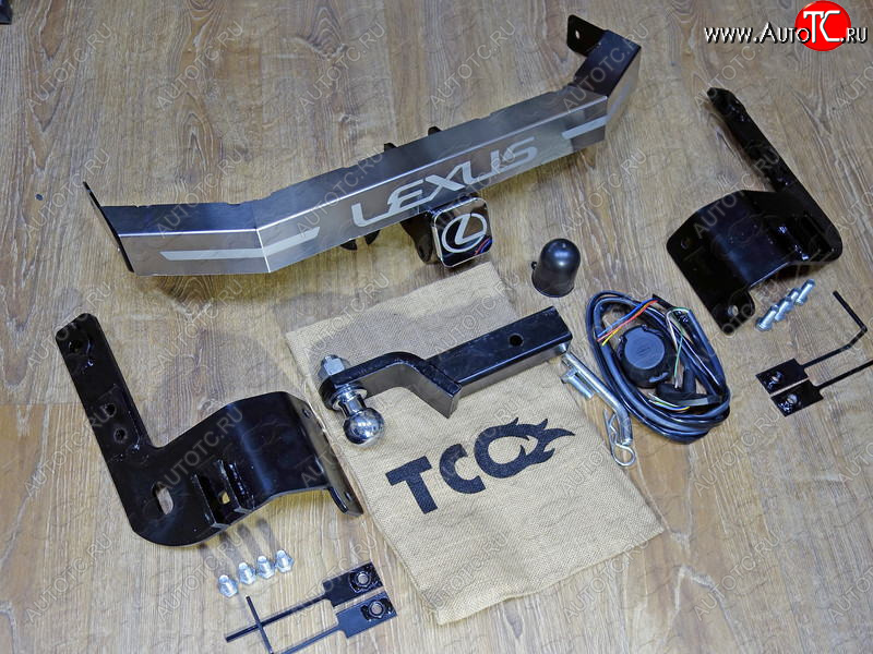 18 299 р. Фаркоп (тягово-сцепное устройство) (кроме F-Sport) TCC Тюнинг  Lexus LX450d  J200 - LX570  J200 (оцинкованный, шар E, надпись Lexus)  с доставкой в г. Керчь