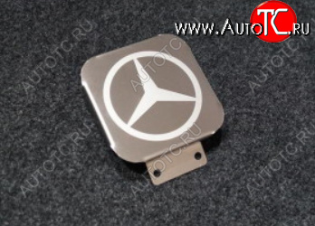 1 999 р. Заглушка на фаркоп с логотипом Mercedes-Benz (на фаркопы TCC, нержавеющая сталь) TCC  Mercedes-Benz X class  W470 (2017-2020)  с доставкой в г. Керчь