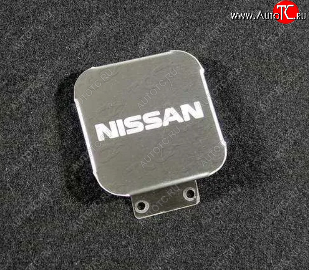 1 999 р. Заглушка на фаркоп с логотипом Nissan (на фаркопы TCC, нержавеющая сталь) TCC  Nissan Murano  3 Z52 - X-trail  3 T32  с доставкой в г. Керчь