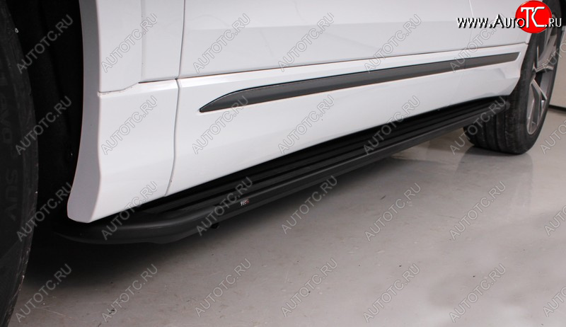 30 999 р. Пороги алюминиевые TCC Tюнинг Slim Line  Audi Q8  4MN (2018-2022) (черные)  с доставкой в г. Керчь