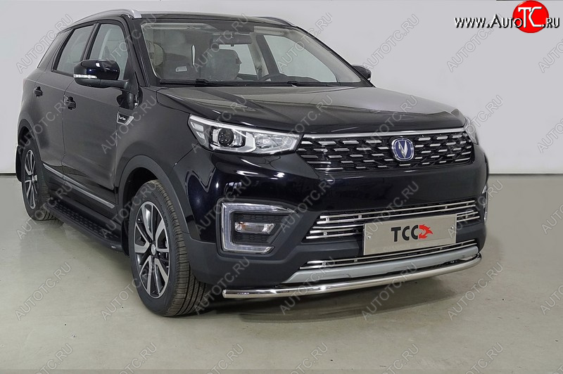 14 499 р. Защита переднего бампера нижняя d42,4 мм ТСС Тюнинг  Changan CS55 Plus (2021-2025) (нержавейка)  с доставкой в г. Керчь