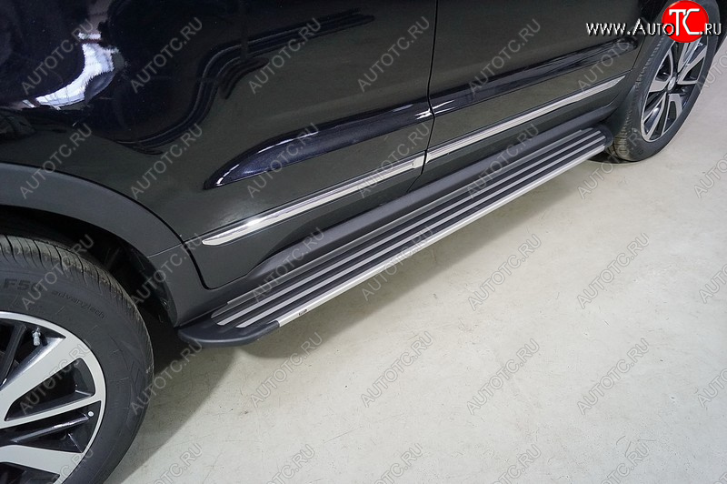 20 599 р. Пороги алюминиевые Slim LineТСС Тюнинг  Changan CS55 Plus (2021-2025) (Silver)  с доставкой в г. Керчь