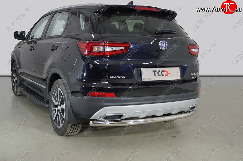 15 999 р. Защита задняя (нержавейка 60,3 мм), ТСС Тюнинг Changan CS55 дорестайлинг (2017-2018)  с доставкой в г. Керчь