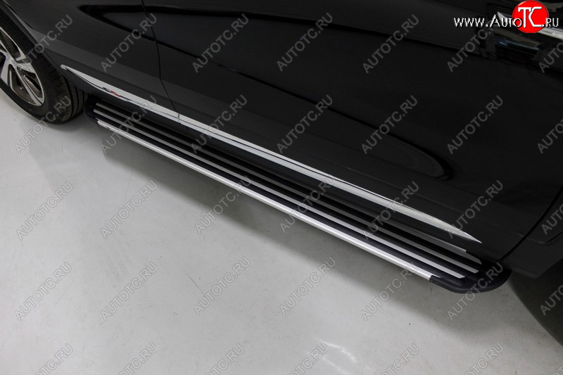 20 599 р. Пороги алюминиевые Slim Line ТСС Тюнинг  Changan CS75 (2018-2022) 1-ый рестайлинг (Silver)  с доставкой в г. Керчь