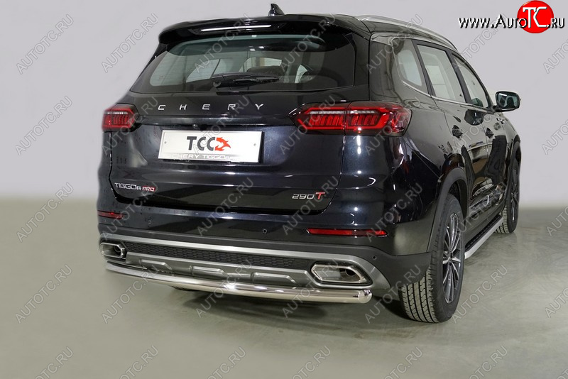 17 999 р. Защита задняя (нержавейка 60,3 мм), ТСС Тюнинг Chery Tiggo 8 PRO (2021-2025)  с доставкой в г. Керчь