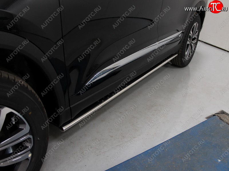 33 799 р. Пороги овальные с проступью 75х42 мм ТСС Тюнинг Chery Tiggo 8 (T18) дорестайлинг (2018-2022) (серые)  с доставкой в г. Керчь