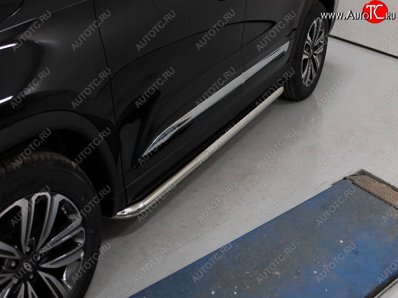 42 999 р. Пороги с площадкой 60,3 мм ТСС Тюнинг  Chery Tiggo 8  (T18) (2018-2025) дорестайлинг, рестайлинг (нержавейка)  с доставкой в г. Керчь