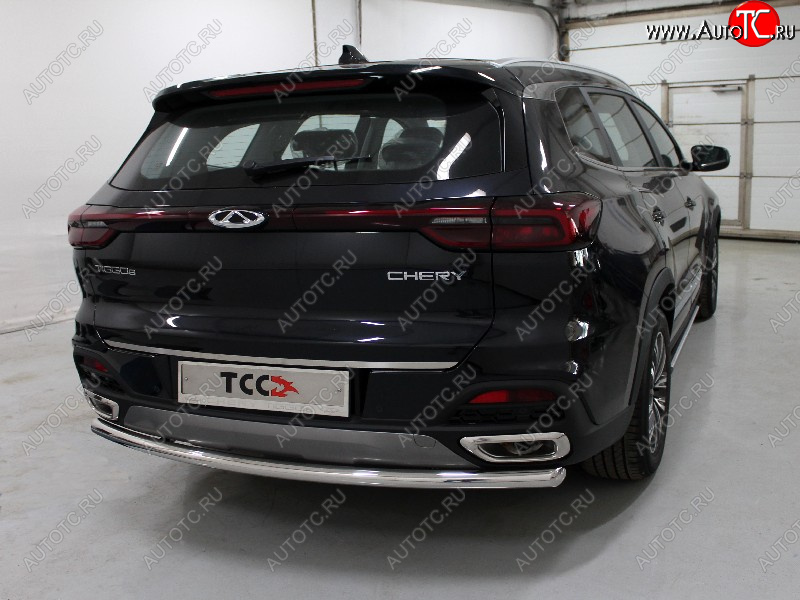 18 499 р. Защита задняя (нержавейка 60,3 мм), ТСС Тюнинг Chery Tiggo 8 1 T18 рестайлинг (2019-2023)  с доставкой в г. Керчь